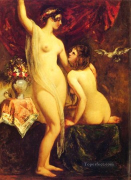 クラシックヌード Painting - 室内の女性の身体の 2 つのヌード ウィリアム・エティ